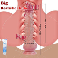 12 Inch Huge Thick Dildo Silicone Realistic Big Giant with Strong Suction Cup