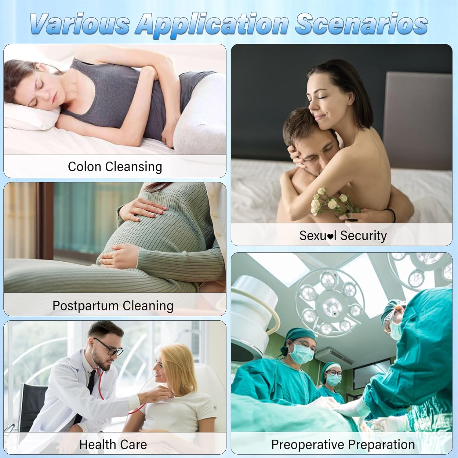 Anti-Backflow Enema Bulb For Female Perineal Irrigation Or Internal Cleaning Of The Channel