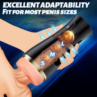 7.5" Depth Creampie Squeezable Realistic Vagina App Control Vibrating Male Masturbator