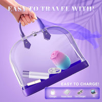 Rose Clitoral Suction Stimulator in Adorable Pink & Light Blue, Cute & Feminine Design (<40 dB)