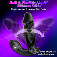 Premium Liquid Silicone Dildo Anal Vibrator with 10 Vibrating Modes 4.7 Inch