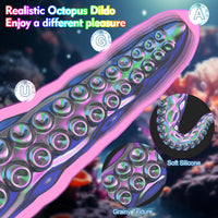 10.6" Tentavibe Flexible Silicone Shaft Vibrating Tentacle Dildo Digital Screen Vibrator