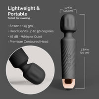 Personal Wand Massager Clit Stimulator Quiet & Small Vibrator - Solo or in Your Lover’s Hands (<45 dB)