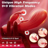 Triple Stimulation LED Screen Display 9 Vibrations & 9 Tapping Rabbit Vibrator