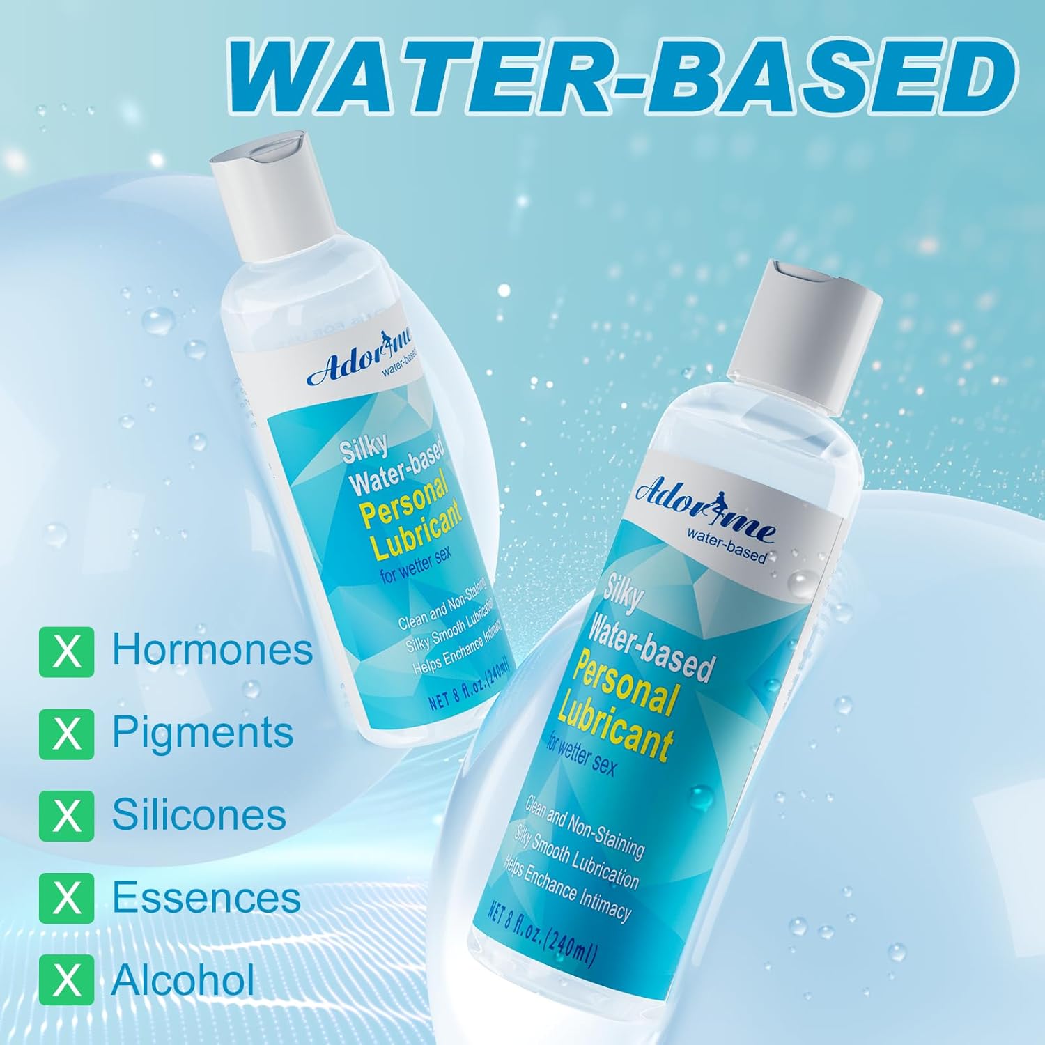 Adorime Long-Lasting, Silky-Smooth Sexual Lubricant 8 fl oz