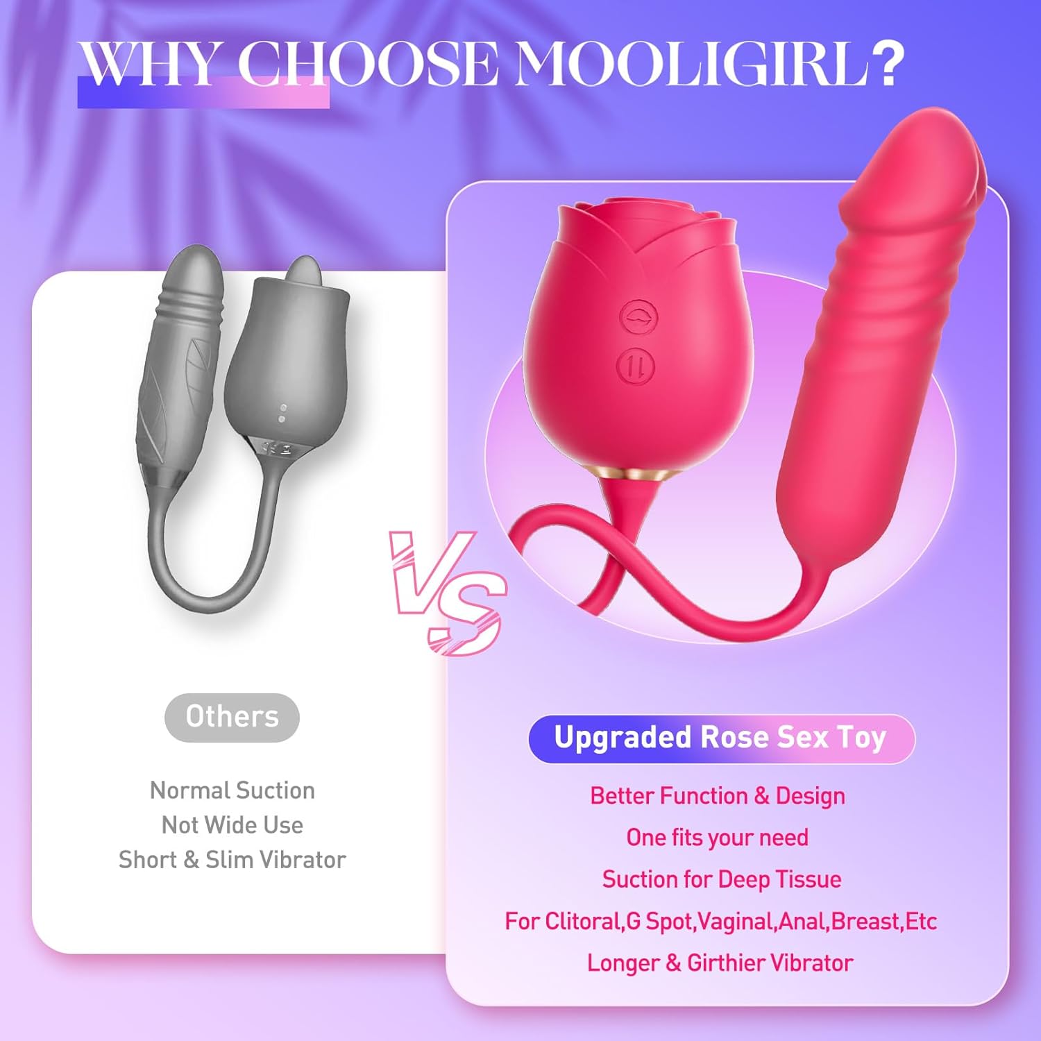 Rose Toy with Thrusting G Spot Vibrator & 10 Sucking Modes (<50 dB) #Breast Sucking #Clit Rubbing #POV