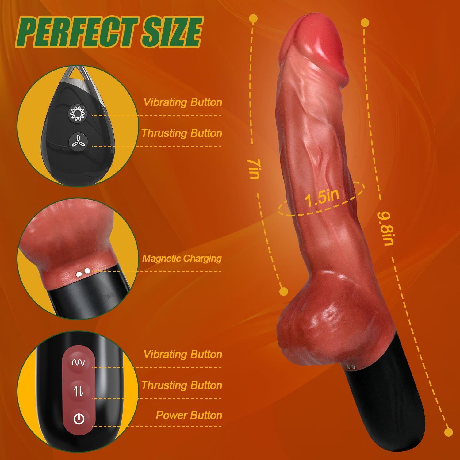 Darling Vibe 9.8" Thrusting Dildo - Soft, Hands Free, Lifelike & Remote Fun in Any Position