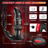 Vibrating & Tapping Dual Motor Prostate Massager with Ergonomic Design Double Cock Rings 6.2 Inch
