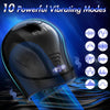 360° Wrapping Glans Helmet-Shaped Stimulator Pulsing Male Masturbator with LCD Display