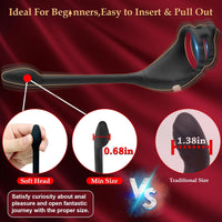 Vibrating Cock Ring Taint Rubbing Stimulator with Mini Bullet Remote Control 9.38Inch (<30 dB)