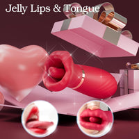 French Kiss Sweet Talker – Lifelike Mouth & Tongue Vibrator, 10 Thrusting & Vibration Modes