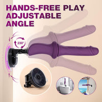 Thrusting Telescopic Heating (108°F) Dildo Vibrator with Removable Suction Cup 12.85 Inch