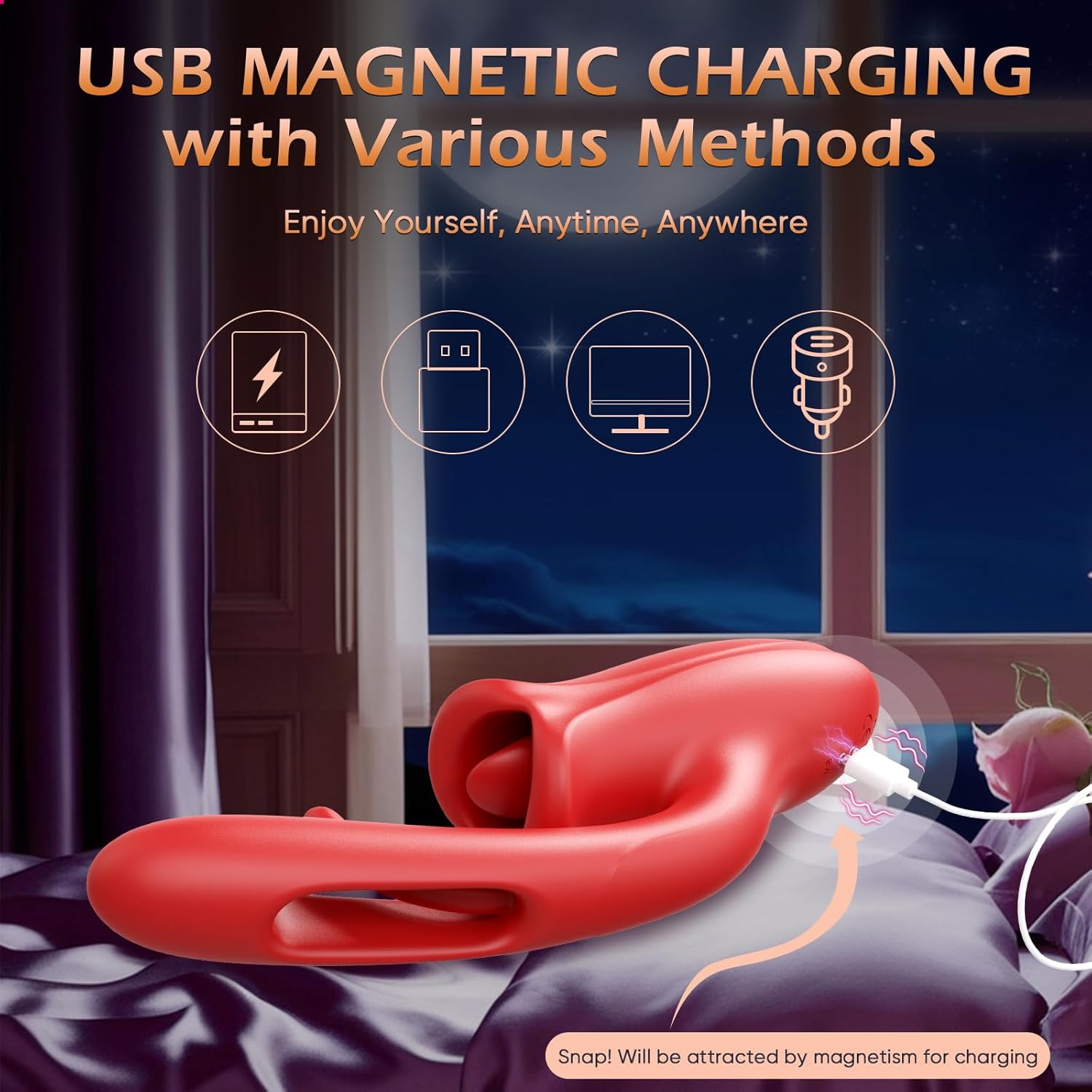 Amara - G Spot Flapping Vibrator with Kissing Function & Licking Tongue #Cunnilingus #Girls Playing #Lesbian