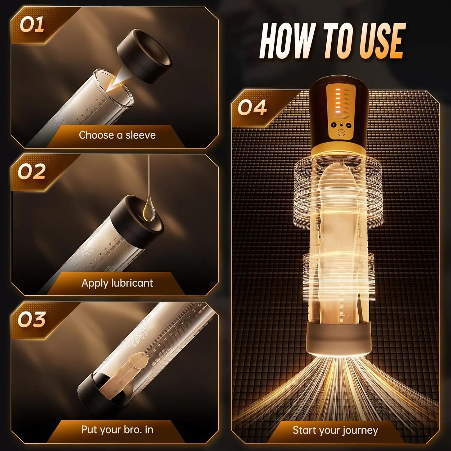 Electric Penis Pump with 5 Training Modes – Effective Vacuum Therapy, Girth & Stamina Enhancement