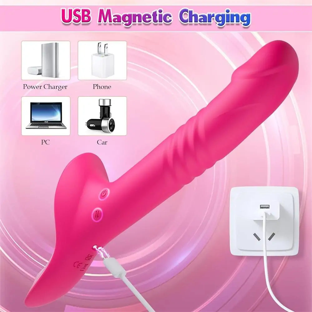 APP Remote Control Strapless Strap-On Wearable Realistic Thrusting Dildo