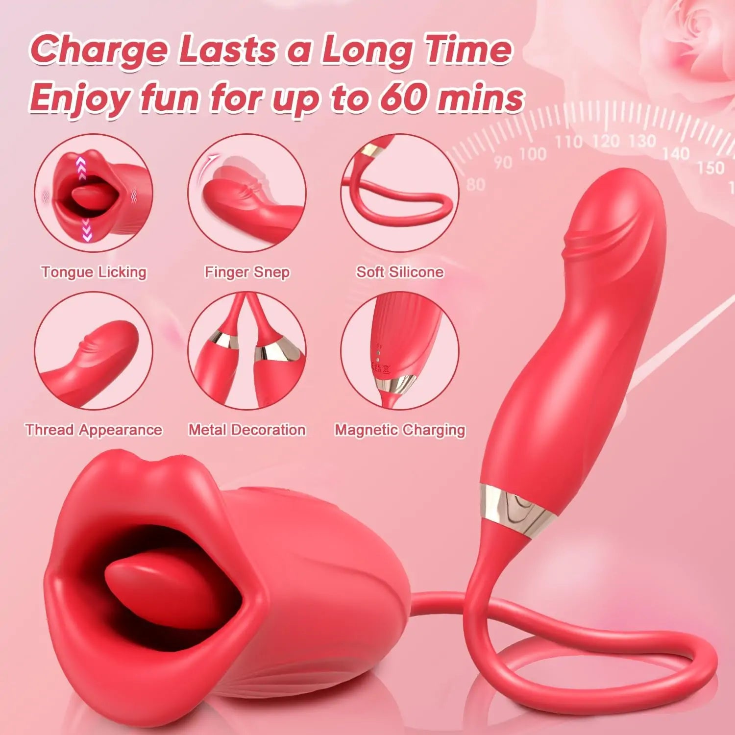 Amara Pro - Soft & Sensual Clitoral Kissing Stimulator with Finger Snapping Egg Vibrator #Fingering #Pussy Licking