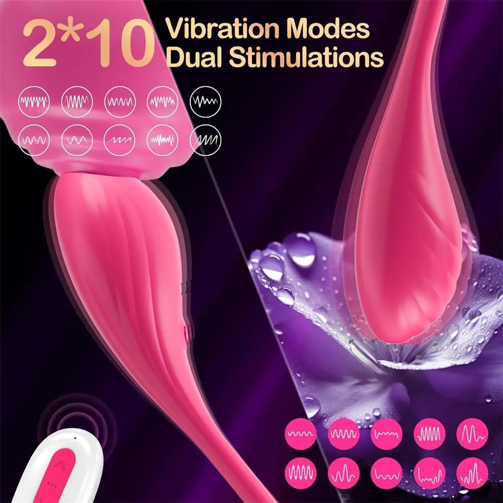 App Remote Control 18” Strapless Double-Ended G-Spot Dildos for Lesbian