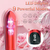 Chaiamo Bullet Vibrator Burgundy Lipstick Vibe with LED Display