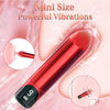 Chaiamo Bullet Vibrator Burgundy Lipstick Vibe with LED Display