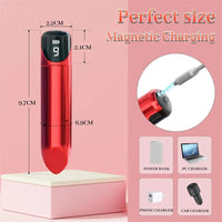 Chaiamo Bullet Vibrator Burgundy Lipstick Vibe with LED Display