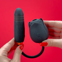 Rose Toy with Thrusting G Spot Vibrator & 10 Sucking Modes (<50 dB) #Breast Sucking #Clit Rubbing #POV