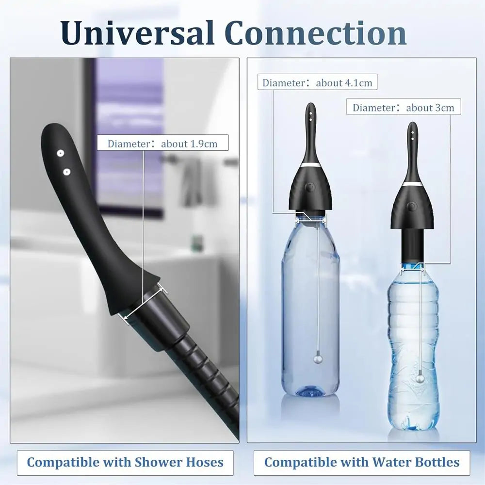 Remote Control Reusable 9 Holes Anal Douche Bottle for Colon Cleanse Men
