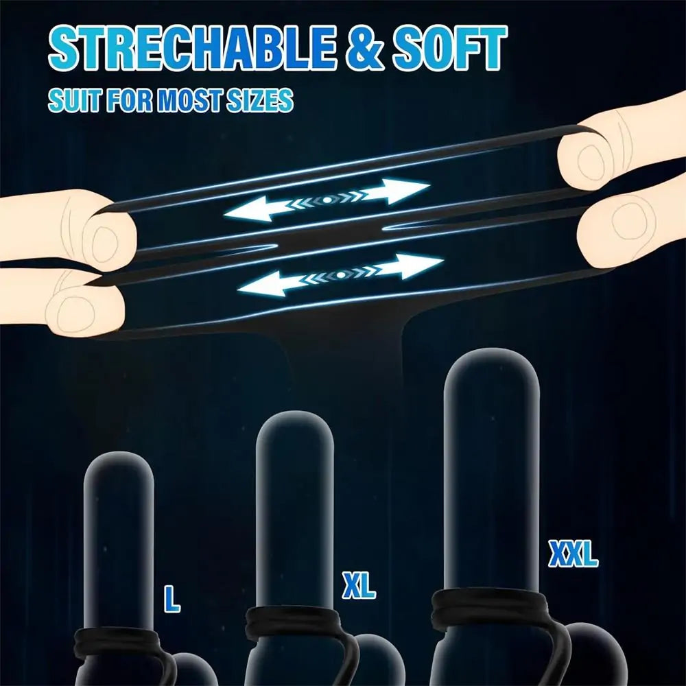 Vibrating Cock Ring Taint Stimulator with Mini Bullet
