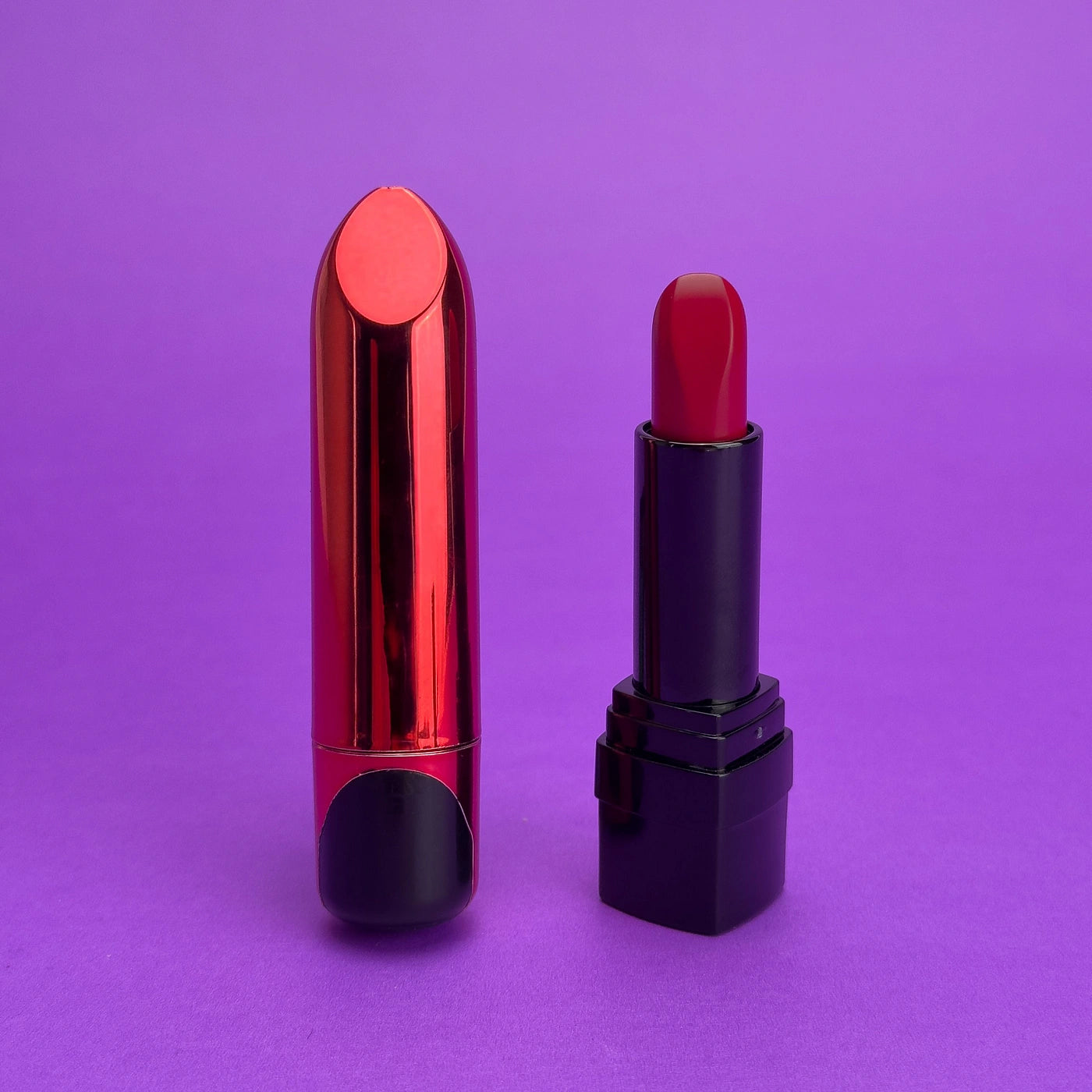 Chaiamo Bullet Vibrator Burgundy Lipstick Vibe with LED Display