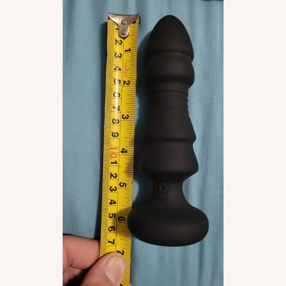 A-Play Bubble Butt Plug Vibrator, Ergonomic Ribbed Design, Remote Control, 5 Vibrating & Thrusting Modes 5.9 Inch (<50 dB)