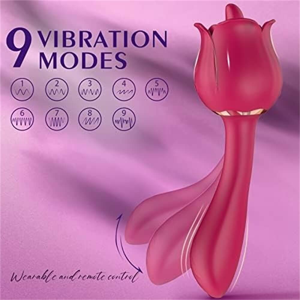 Rose Tongue Licker Vibrator | G Spot Rose Vibrator | Adorime