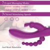 Tailor-Made Orgasms Triple Stimulation Curved Rechargeable Rabbit Vibrator 4.8 Inch
