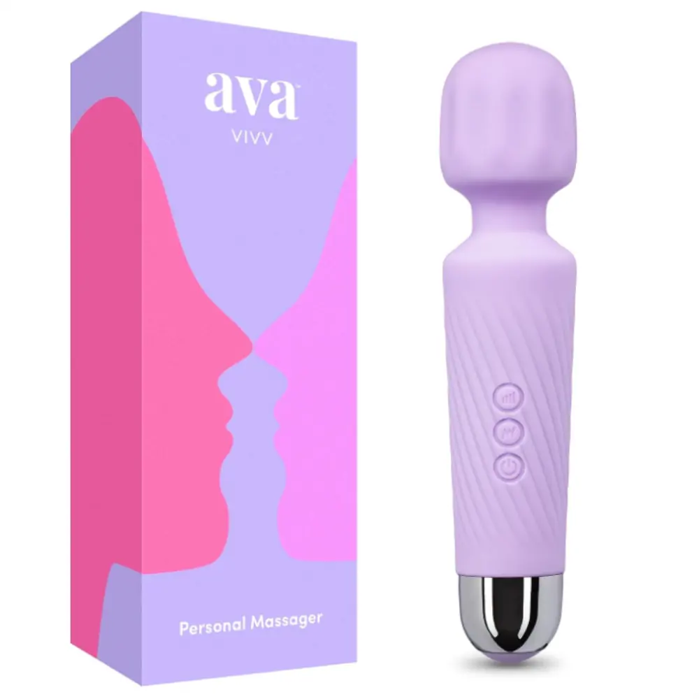 Personal Wand Massager Clit Stimulator Quiet & Small Vibrator - Solo or in Your Lover’s Hands (<45 dB)