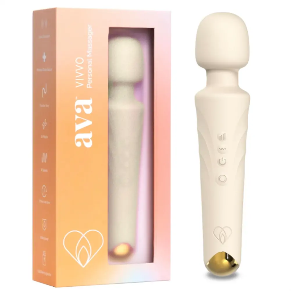 Personal Wand Massager Clit Stimulator Quiet & Small Vibrator - Solo or in Your Lover’s Hands (<45 dB)