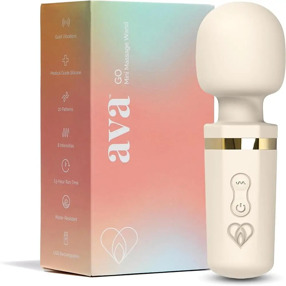 Personal Wand Massager Clit Stimulator Quiet & Small Vibrator - Solo or in Your Lover’s Hands (<45 dB)