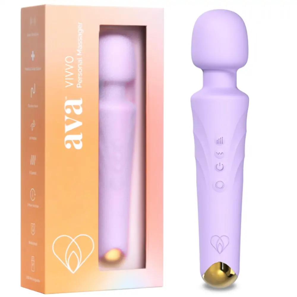 Personal Wand Massager Clit Stimulator Quiet & Small Vibrator - Solo or in Your Lover’s Hands (<45 dB)
