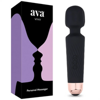 Personal Wand Massager Clit Stimulator Quiet & Small Vibrator - Solo or in Your Lover’s Hands (<45 dB)