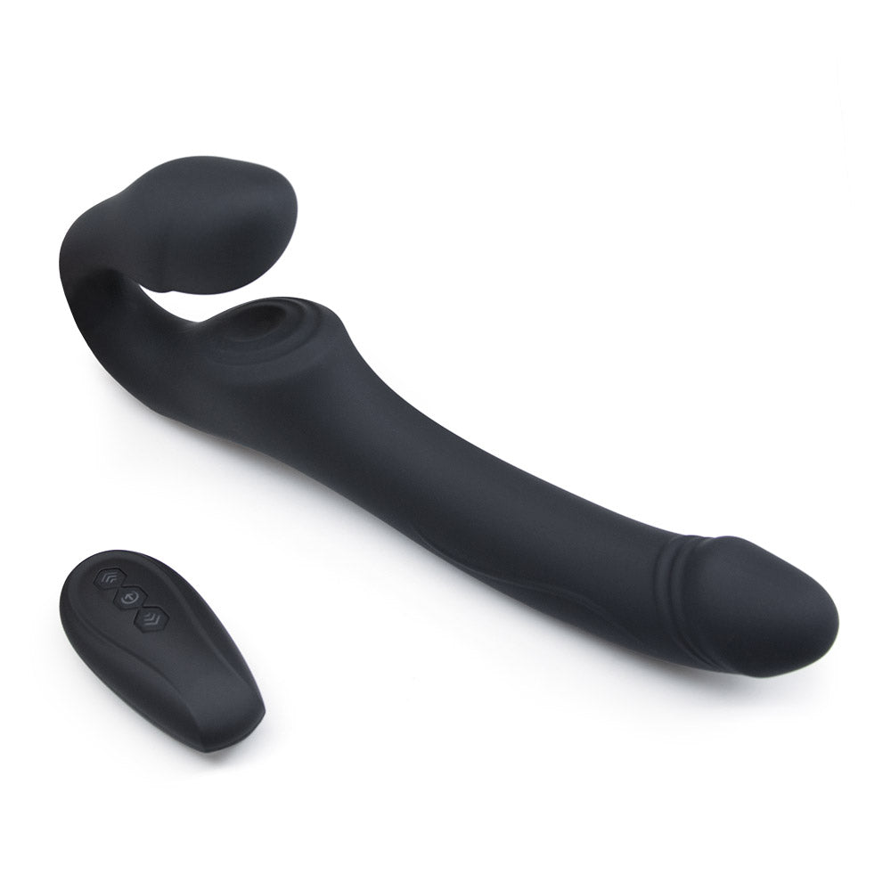 Lifelike Lover Luxe Posable Remote Vibrating Thumping Strapless Strap-On