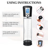Electric Penis Vacuum Pump, Rechargeable Automatic Pump Air Pressure Device, with 4 Suction Modes, Male Sex Toys for Adult, Black