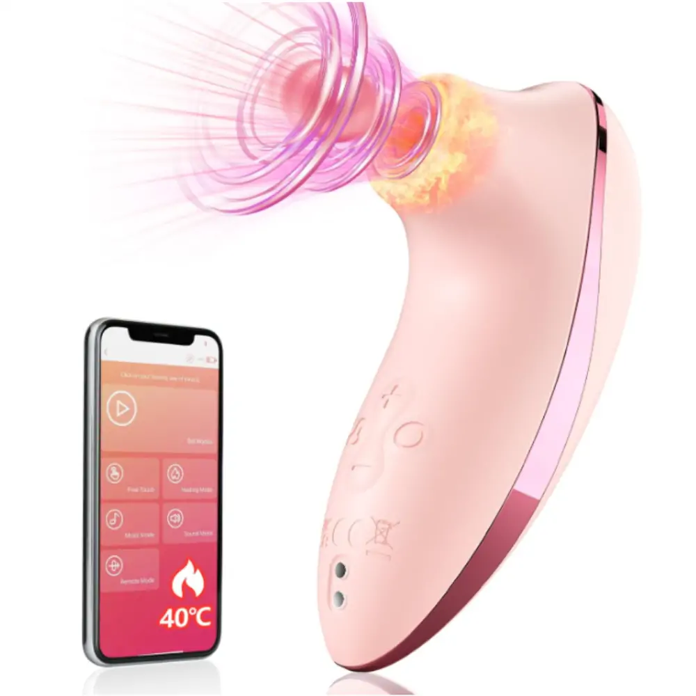 Next - Heating Pulse Pure Sucker APP Remote Clitoral Vibrator with 5 * 5 Suction