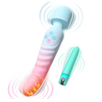 G Spot Vibrator Wand & Bullet Vibrator Set with 7 Vibrating Modes, Waterproof Heating Wand Massager