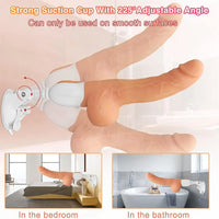 Telescopic Sex Machine Silicone Suction Cup Dildo Vibrator 6 Inch