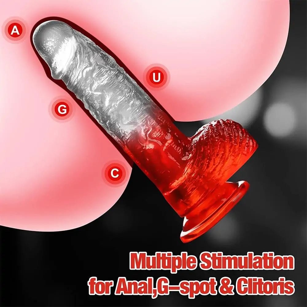 7.5 Inch Small Anal Realistic Dildo for Beginner Hands-Free Play