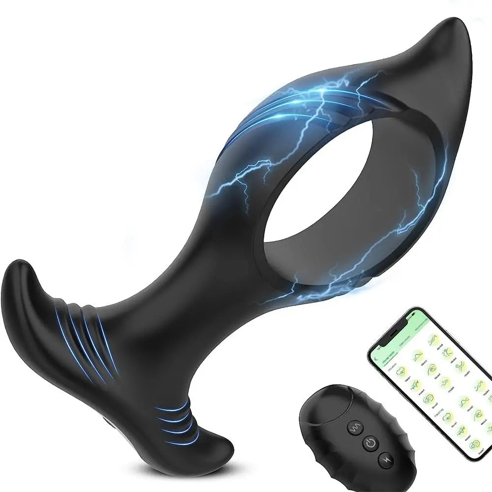 Electric Shock Anal Plug Vibrator-Prostate Massager Toys 