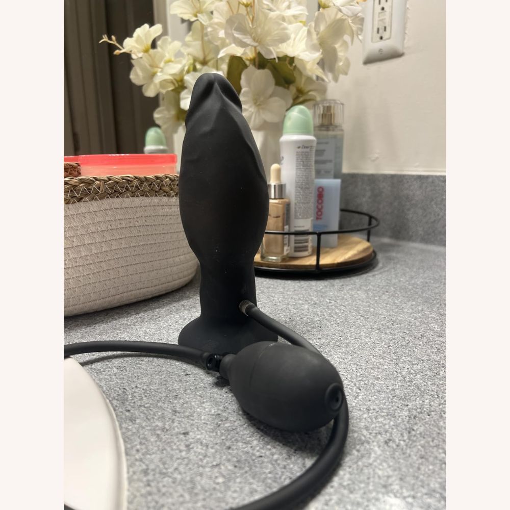 Inflatable Butt Plug Anal Training Stretcher Extender Vibrating Suction Cup Dildo