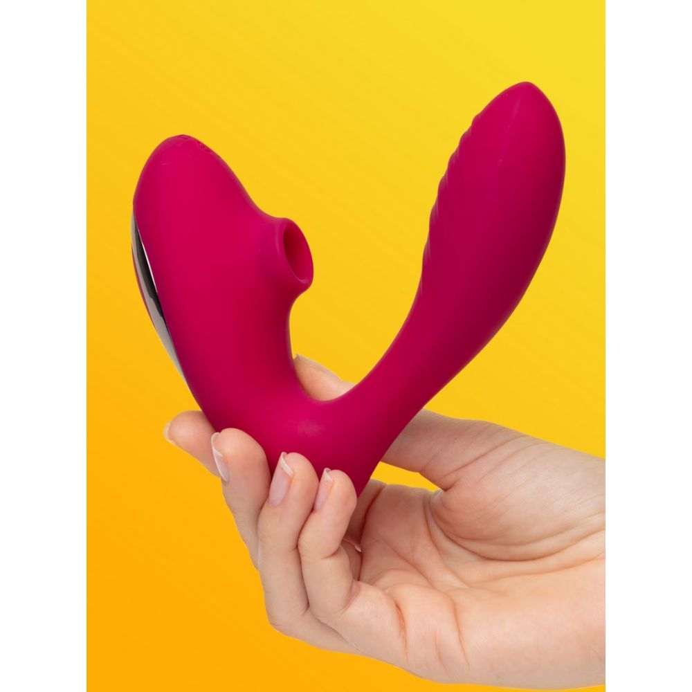 Blend - 3 in 1 Adjustable C-Shape Vibrator, Soft Silicone Clit Sucker & Powerful G-Spot Stimulator