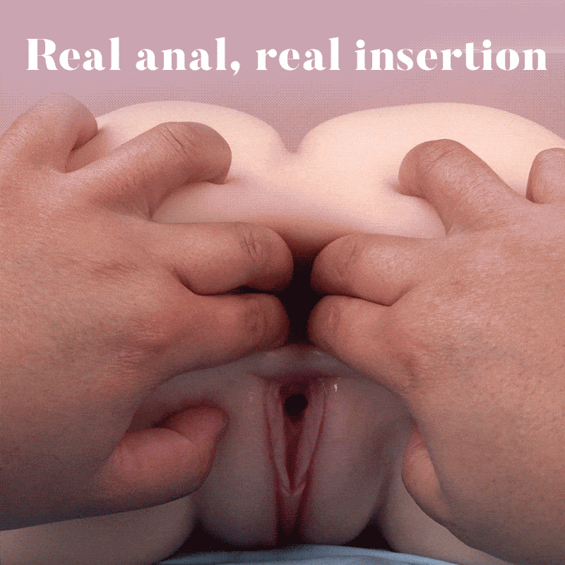 Olivia - 5.8LB TPE Flesh-Tone Entry-Level Ass Lifelike Soft Butt with Vagina and Anal Channel