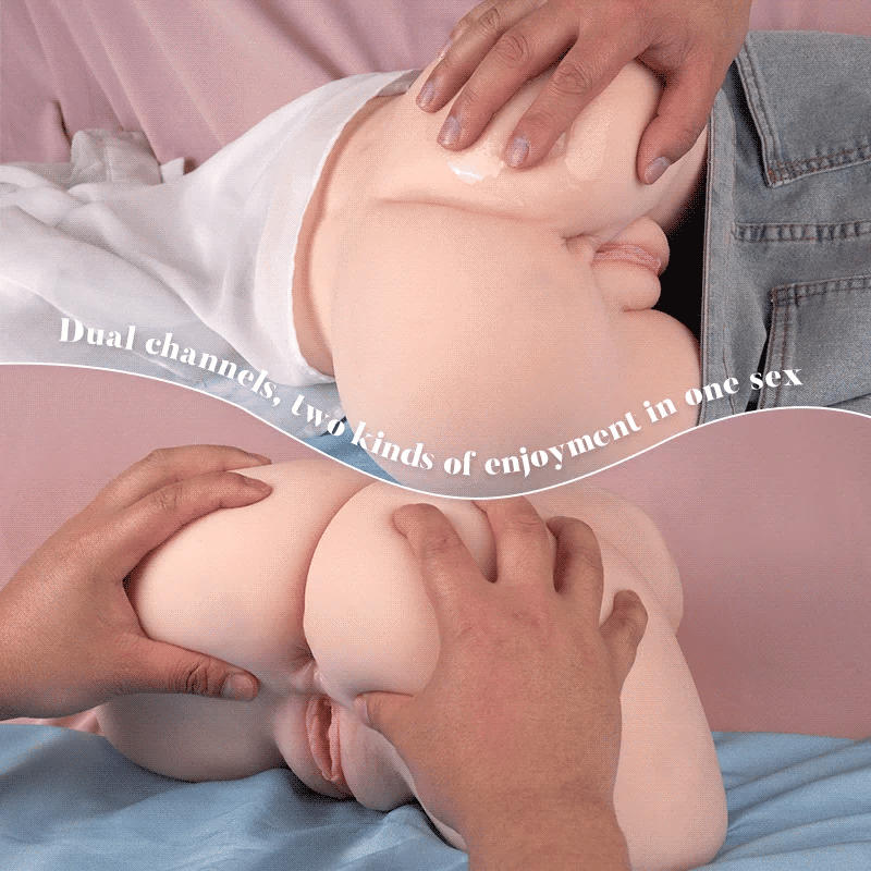 Olivia - 5.8LB TPE Flesh-Tone Entry-Level Ass Lifelike Soft Butt with Vagina and Anal Channel