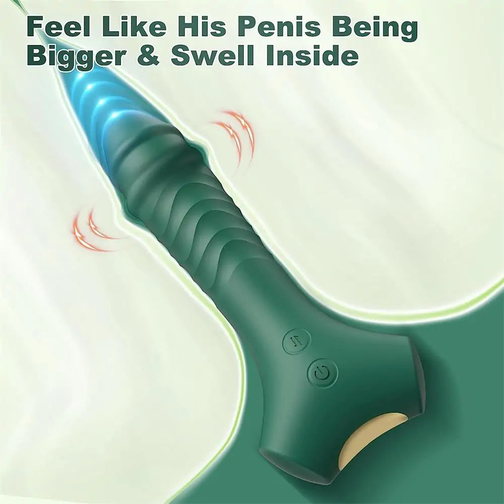 Realistic Penis Swelling Sex Toys with 3 Thrusting & 10 Vibrating Stimulation