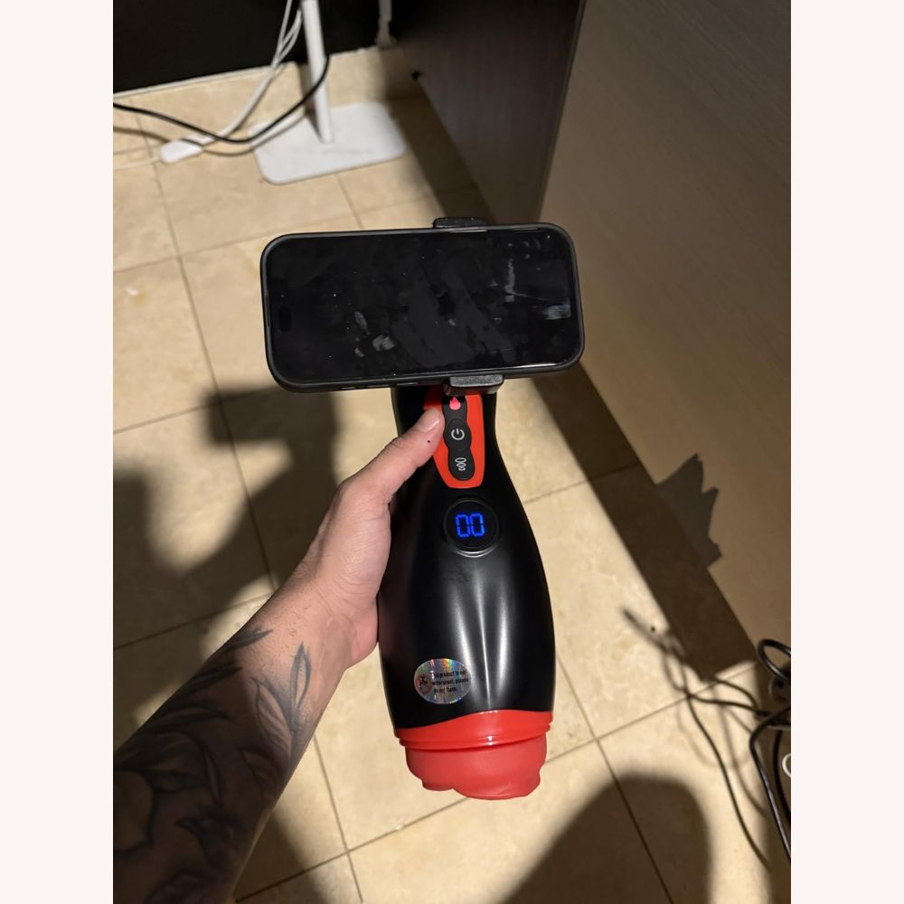 Heating Blowjob Machine with 9 Sucking & 9 Vibrating with Phone Holder APP Control