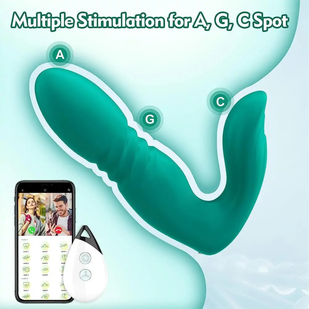 APP Control Thrusting Wearable G Spot Clitoral Vibrator